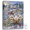 Glow Decor 24" x 18" White and Beige Christmas Village Back-lit Wall Art with Remote Control